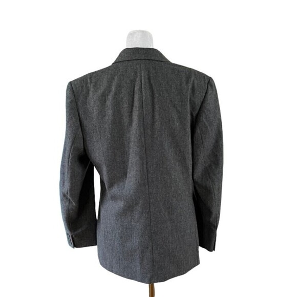 Pendleton 100% Virgin Wool Gray 2 Button Blazer Size 8 - Picture 5 of 7